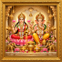 Lakshmi–Ganesh Divine Wall Frame