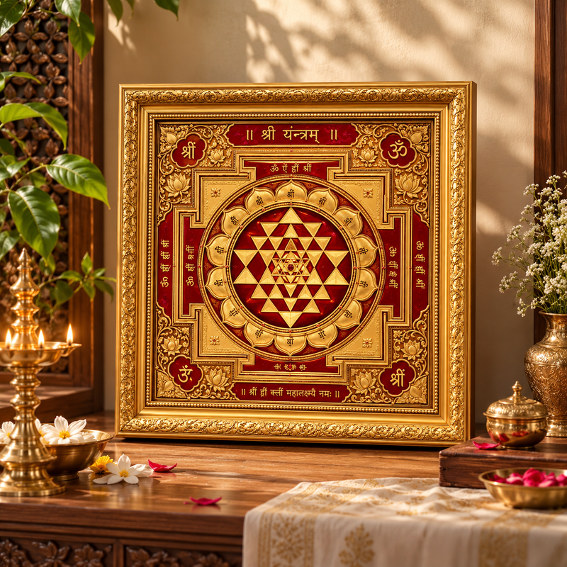 Shri Yantra Divine Wall Art Frame